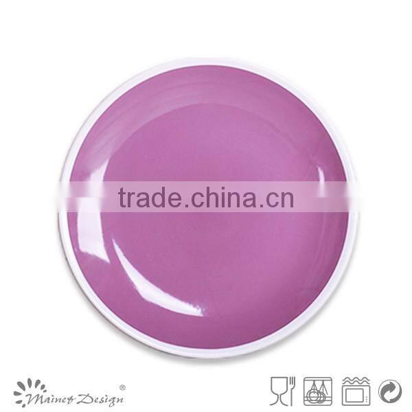 red stoneware cheap round ceramic plate
