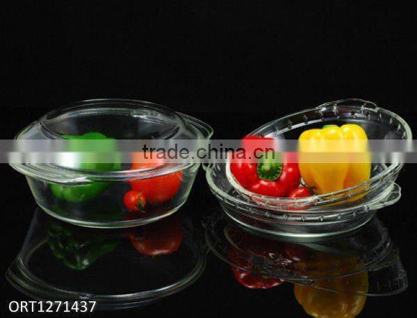 High Quality Clear glass pyrex bowl with glass lid