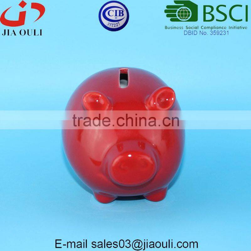 BSCI Audit Factory mini ceramic Piggy Bank/money box/coin bank