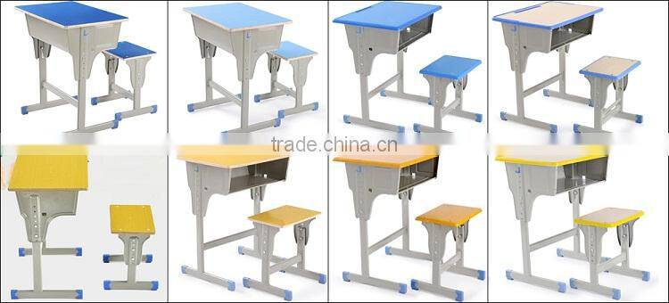Modern Educational Furniture Classroom Plastic Double Desk and Chair