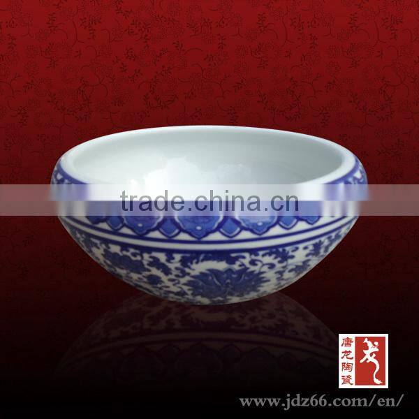 Antique big chinese porcelain bowl blue and white