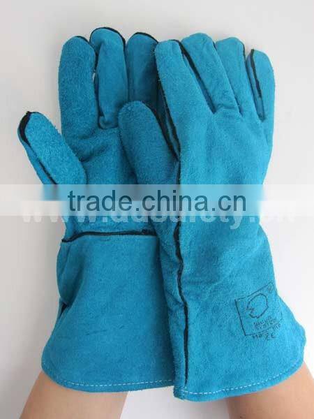 DDSAFETY Cow Split Leather Gloves Welder Glove Safety Working Gloves