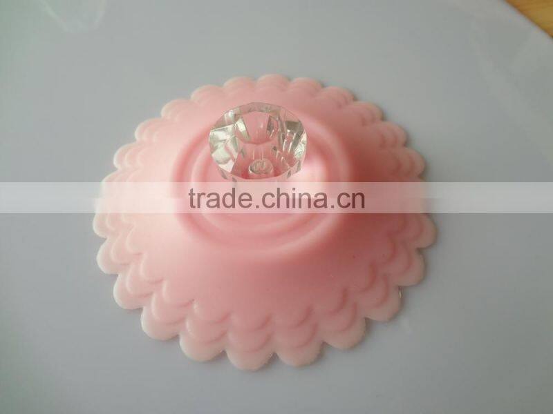 Silicone Cup Lids - Diamond Mug Cover - Silicone Glass Cover Suction Lids for Coffee and Tea Cup