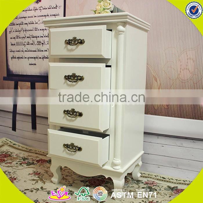 2017 New design white wooden bathroom storage cabinets high quality solid wooden bathroom storage cabinets W08H066