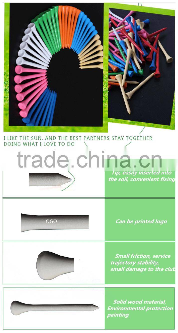 4.2cm wooden bulk golf tees with customized logo