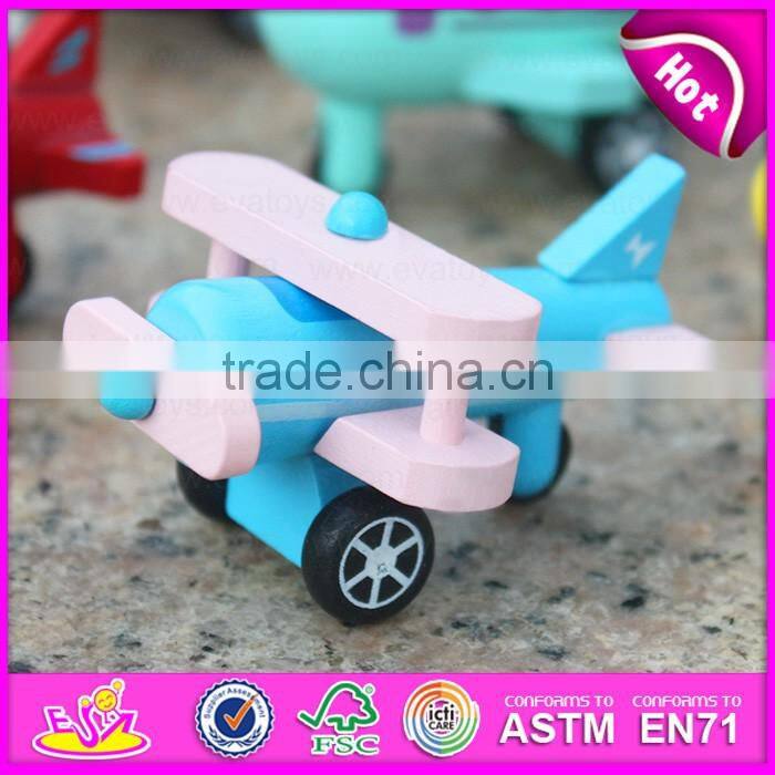 wholesale kids mini wooden toy plane W04A198-S
