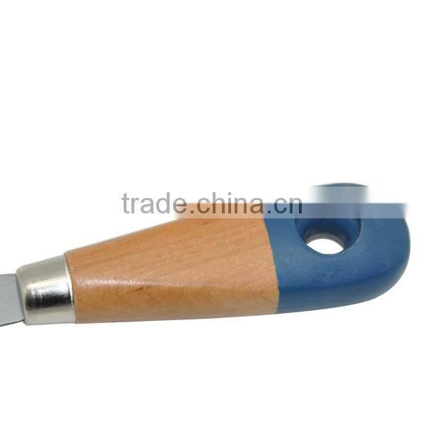 20mm blue head wooden handle carbon steel blade putty knife scraper
