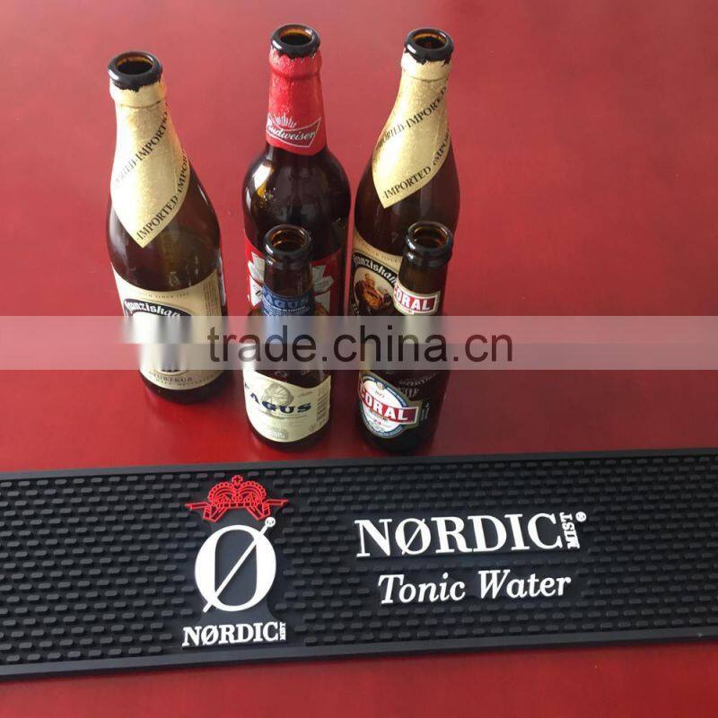 customized 3D logo pvc bar mat rubber bar mat