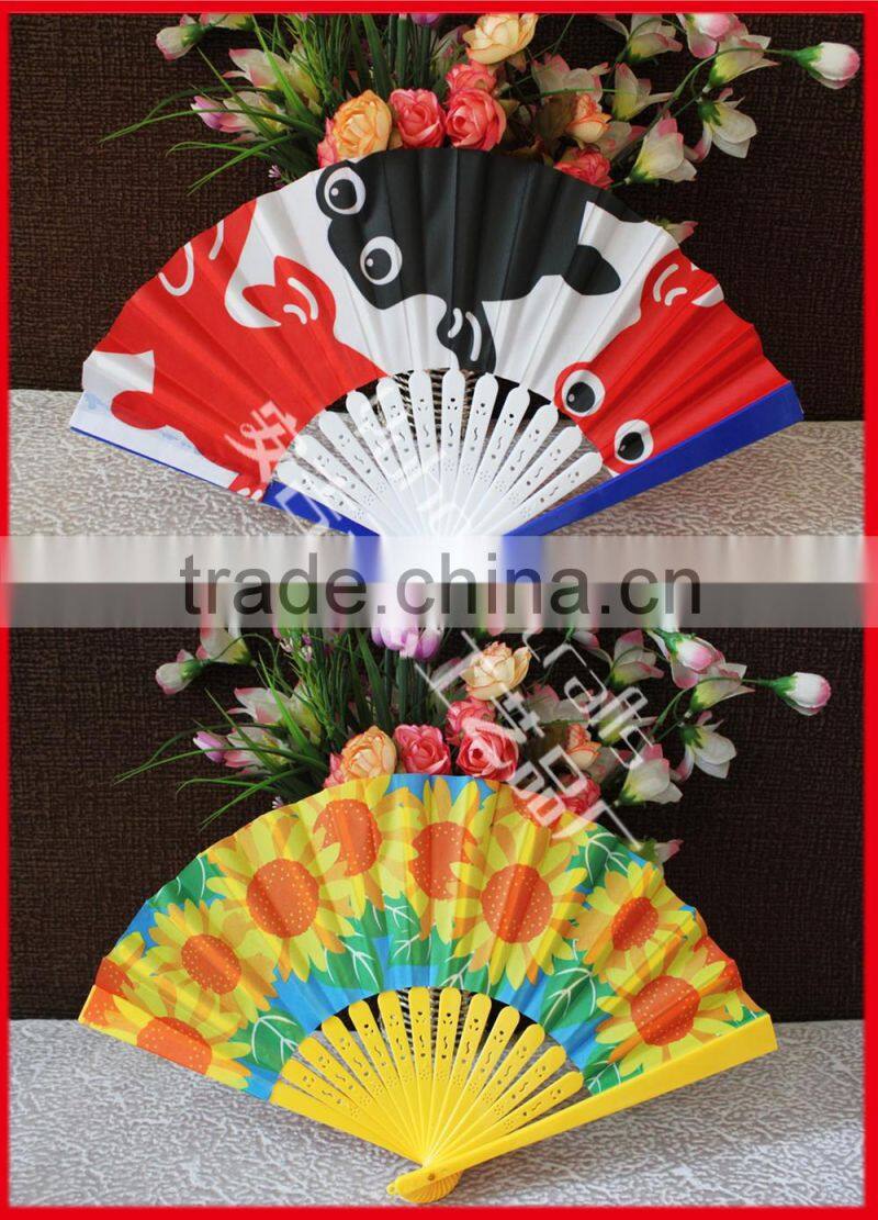 Cheap Plastic Cloth Fan for Advertising Gift