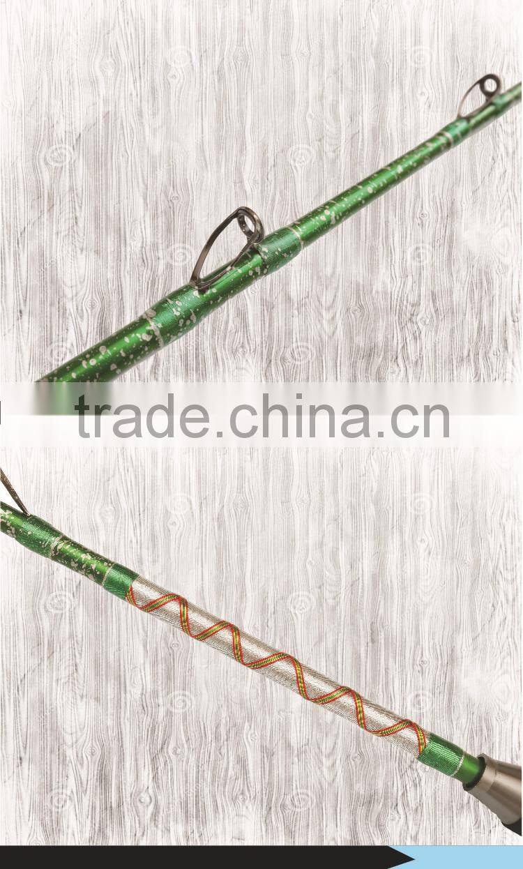 552 Fiberglass Trolling Boat Fishing Rod with Green Color