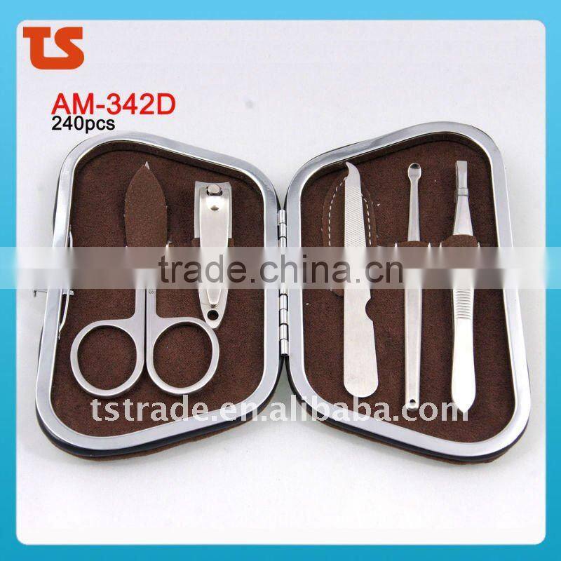 2014 new 7PC Cheap stainless nail manicure set tools AM-351B(2)