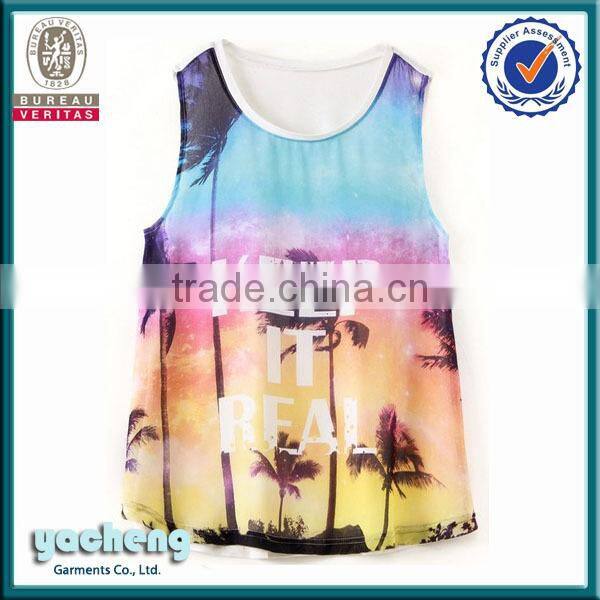 all over sublimation printing tank top men china export clothes oem bodybuild gym vest custom man vest wholesale men tank tops