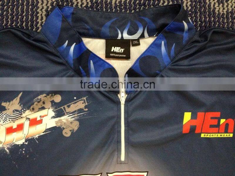 Hongen apparel custom sublimated fishing jerseys ,fishing polo shirts
