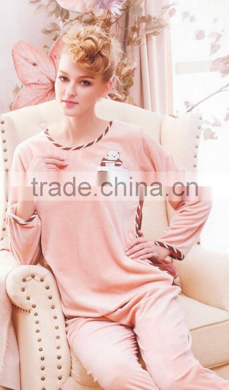 Solid comfotable pink girl pajamas