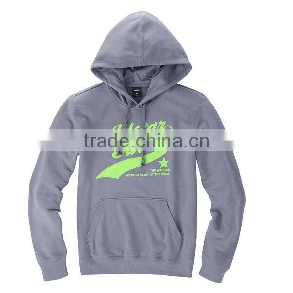 High Quality fancy style Cotton custom made grey color Hoodie for Man