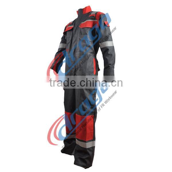 inherent safety aramid fire retardant coverall with reflective tape
