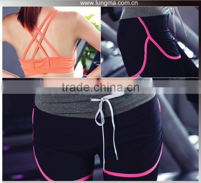 Wholesale Cheap Sport Wear Stretchy Lycra Compression Women Workout Shorts