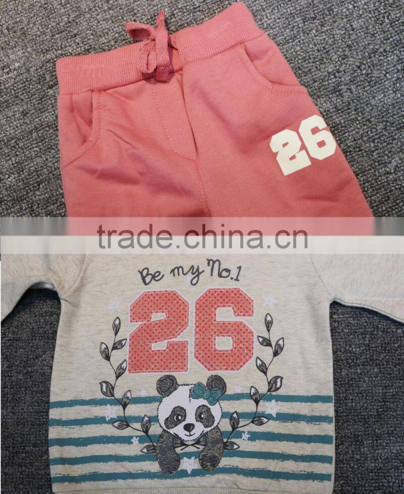 Winter Girl Clothing Set Two Piece Cotton Top Fashion Suits