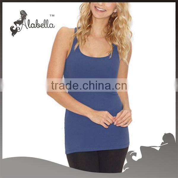 Wholesale Womens Sport Clothing Tank Tops Gym Vest/ girls plain blank racer tank