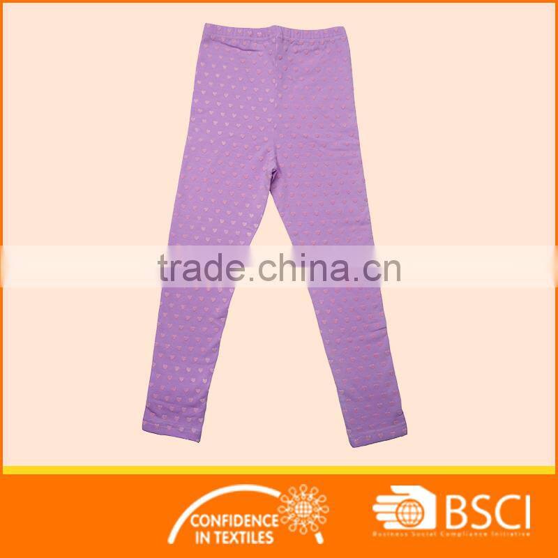 Girls Nice Fit Sweet Heart Flocking Print Legging Pant Wear