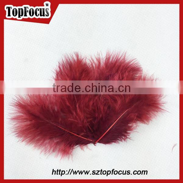 More Color Natural dyed Turkey Feather for evening dresses with feathers