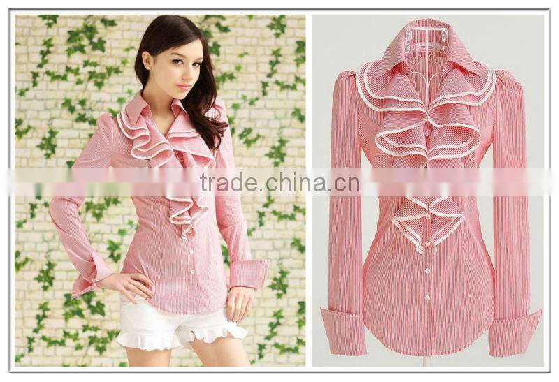 cotton polyester stripe woven fabric