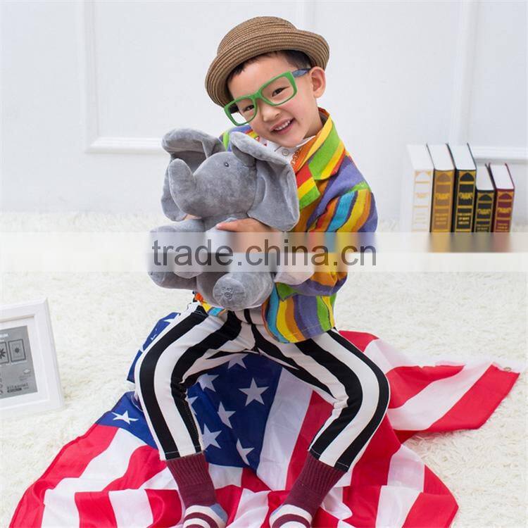 wholesale baby soothing toys soft plush music sining animal rabbit and elephant toy