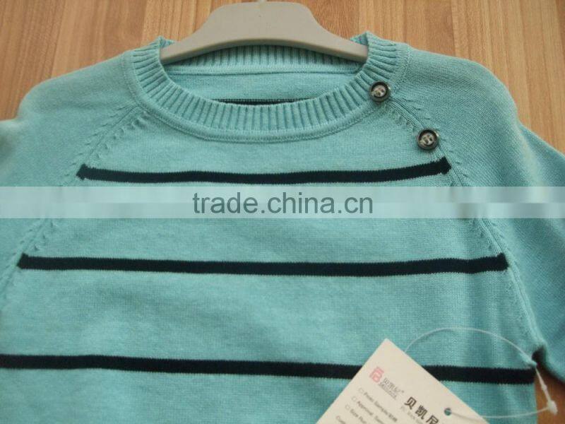 Rib-Knit Trim Throughout Knitted Sweaters For Children (BKN5586)