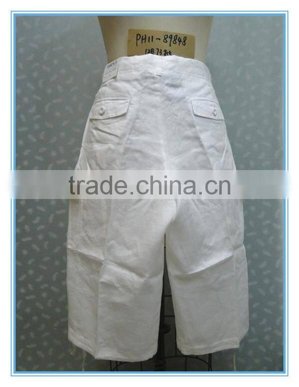 Good Quality Casual Linen Cargo Capri Pants For Men