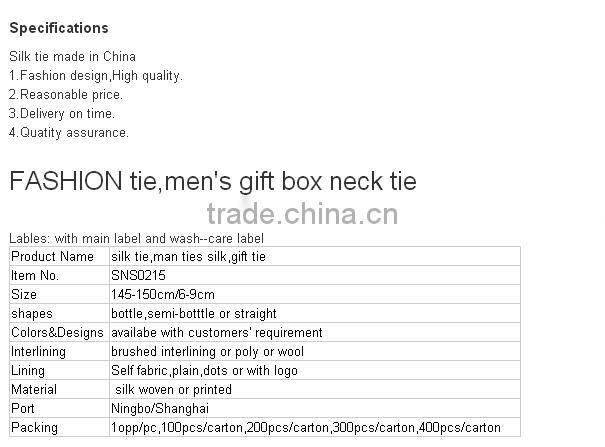 2014 men ties silk china made cheap selling good quality