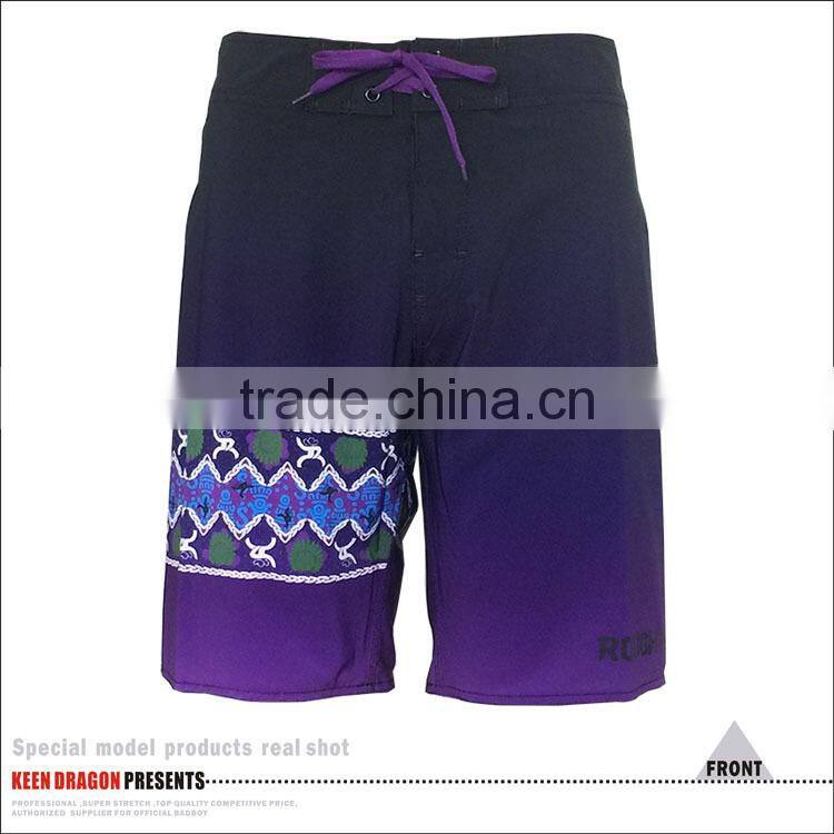 OEM service popular design waterproof zipper pocket mens surfing shorts