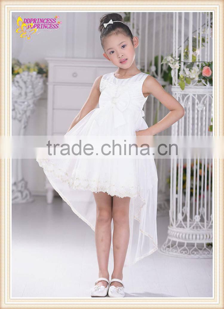 white color chiffon flower girl dress small clothing baby puffy flower girl dress