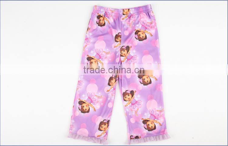 Double faced fabric Chiffon baby pajamas girls baby flannel pajamas