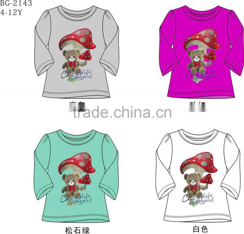 2015 Fashion Long Sleeve Print T Shirt