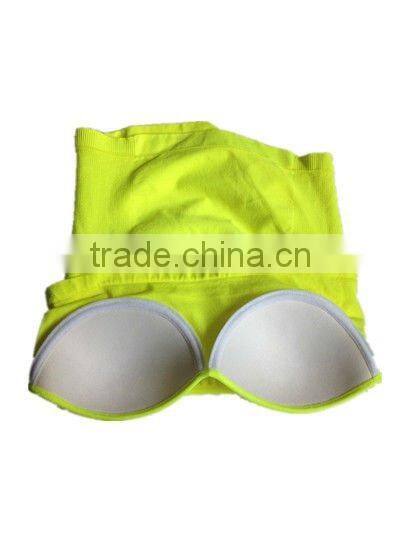 seamless Strapless Crop Pad Bustier Bra Corset Bralet Top