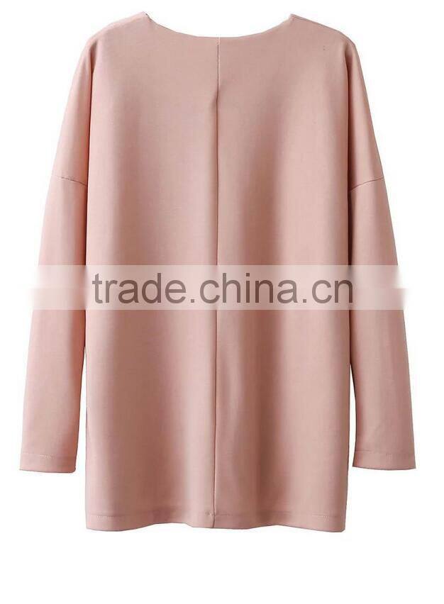 Runwaylover EY2380B Europe Style 2017 Ladies Fashion Pure Color Blouse