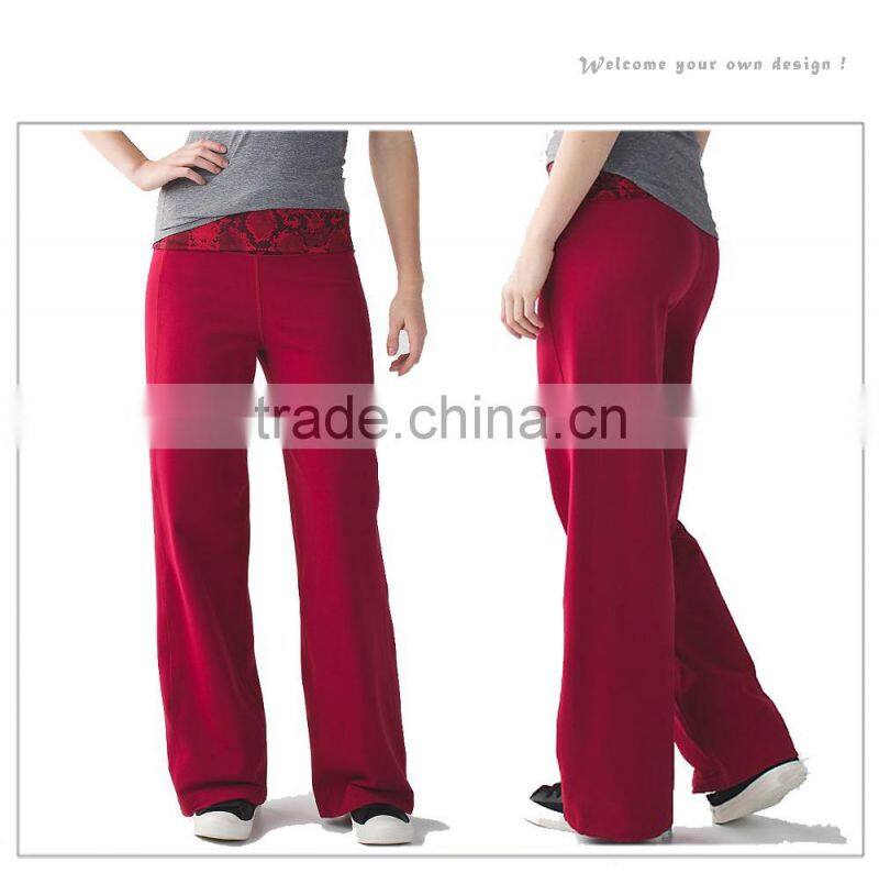 Womens Yoga pants colorful Loose trousers wholesale wide leg yoga pants