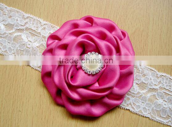 girl lace headband, newborn lace headband