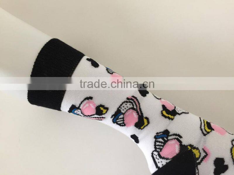 Hot Selling Crew Length Novelty Fashion Fancy Vivid Color Cute Woman Cotton Dress Tube Sock