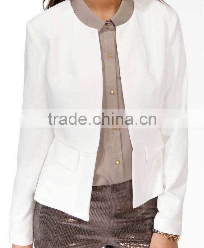 Open Front Peplum Jacket