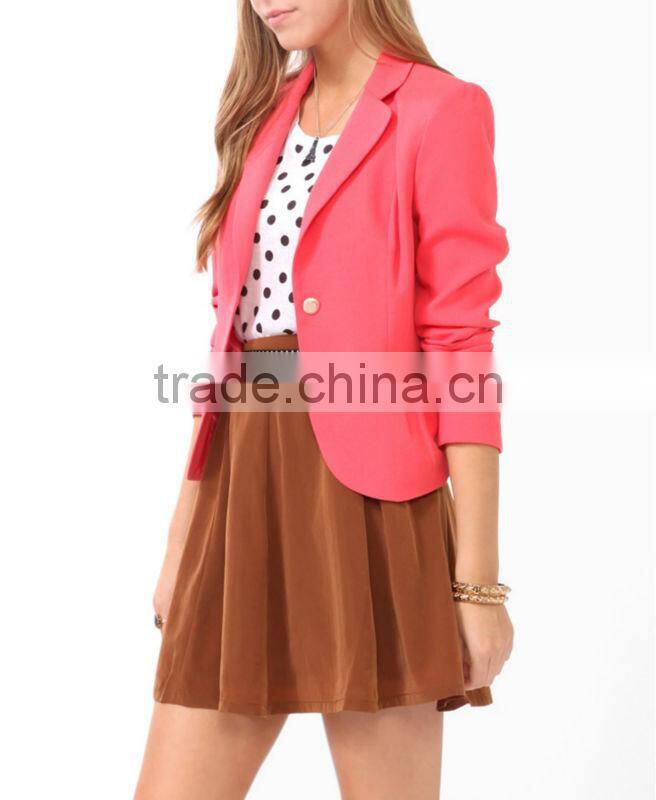 Pleated Pocket Blazer