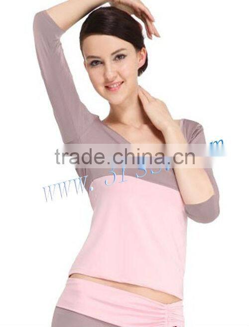 2013 Organic bamboo women yoga wear back knot