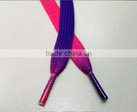 Casual color shoelaces flat colorful lace rainbow gradient color polyester lace