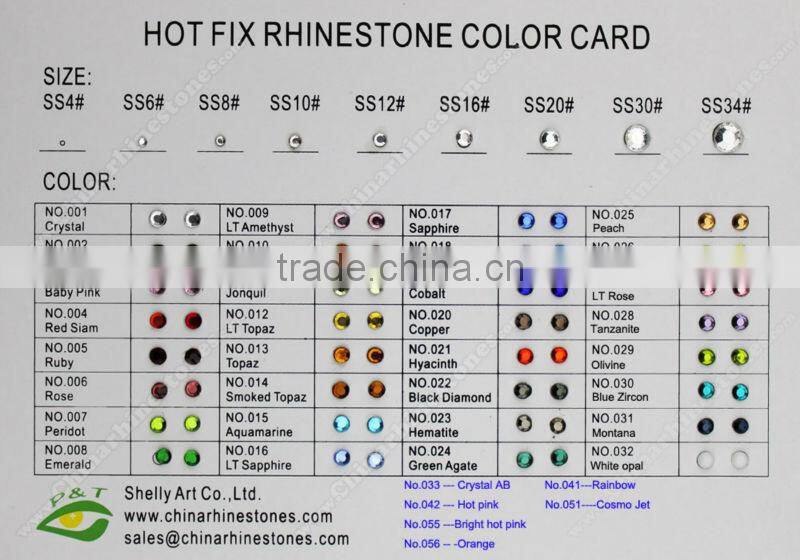 Hot fix rhinestone SS16 rainbow color multi color crystals for clothing