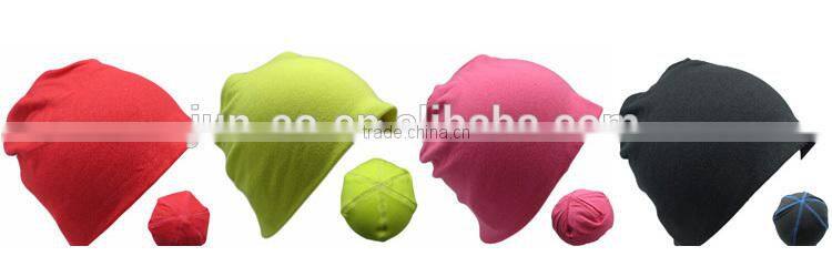 basic cotton black knit beanie hat with printing