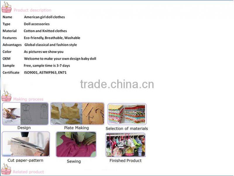 18 inch american girl doll clothes for wholesale