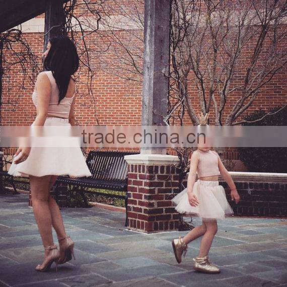 Latest design striped mother and daughter matching dresses