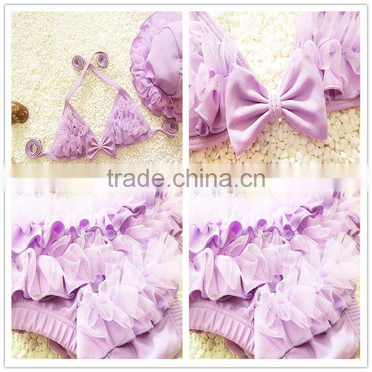 Hot sale 2017 summer kids girls bikini swimwear