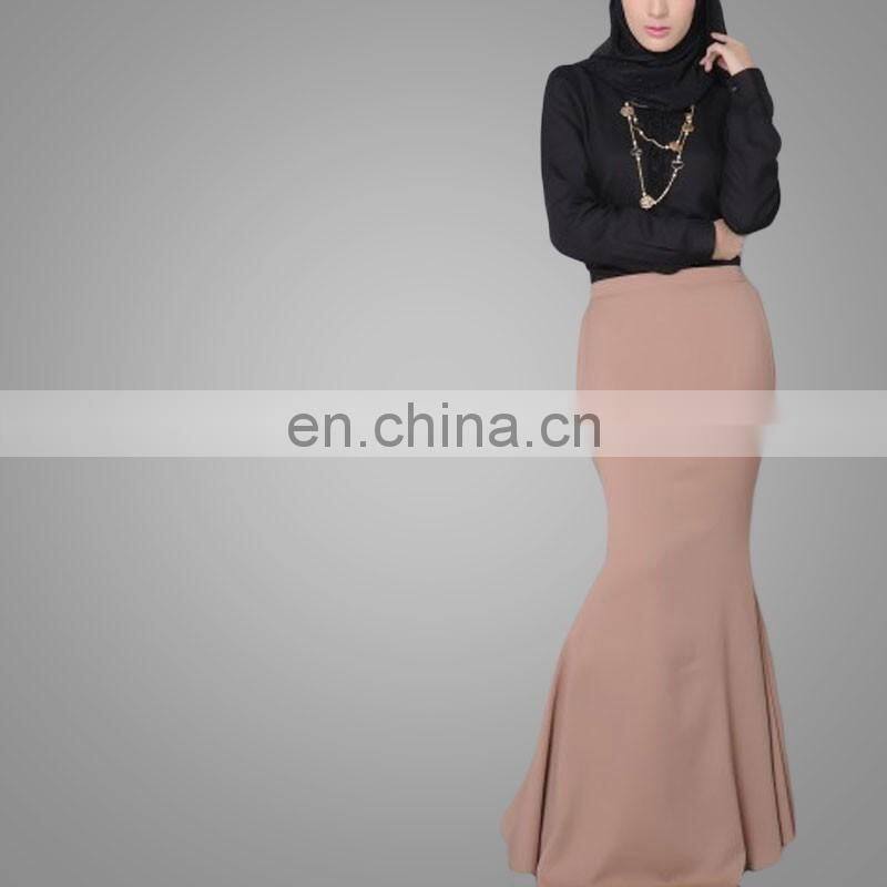 Simple Baju Skirt Hijab Jubah Party Muslimah Wearing Slim Ladies Maxi Islamic Dress Baju Dresses Malayu Long Maxi Skirts