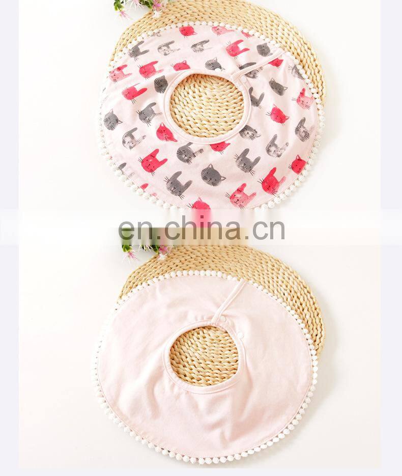 Wholesale fashion baby bib cotton soft waterproof baby bib for drooling